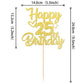 1 Pack Happy 25Th Birthday Cake Topper Glitter Heart Star 25 Fabulous Cake Pick Birthday Sign Cake Decorations For Children 25Th