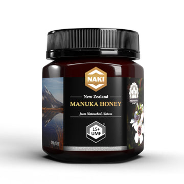 NAKI Manuka Honey Harvested, Tested. Traceable. Certified 100% New Zealand Honey - International Gold Award Winner (UMF 15+ MGO 