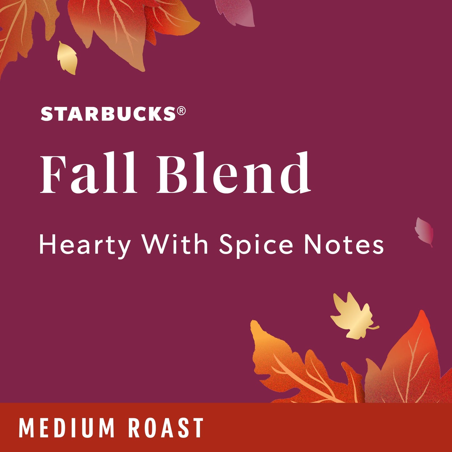 Starbucks Ground Coffee, Medium Roast, 100% Arabica, Fall Blend, 6 Bags (10 Oz Each)