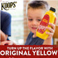 KOOPS Original Yellow Mustard, Gourmet, Gluten-Free, Kosher, 12 Oz, Pack of 4