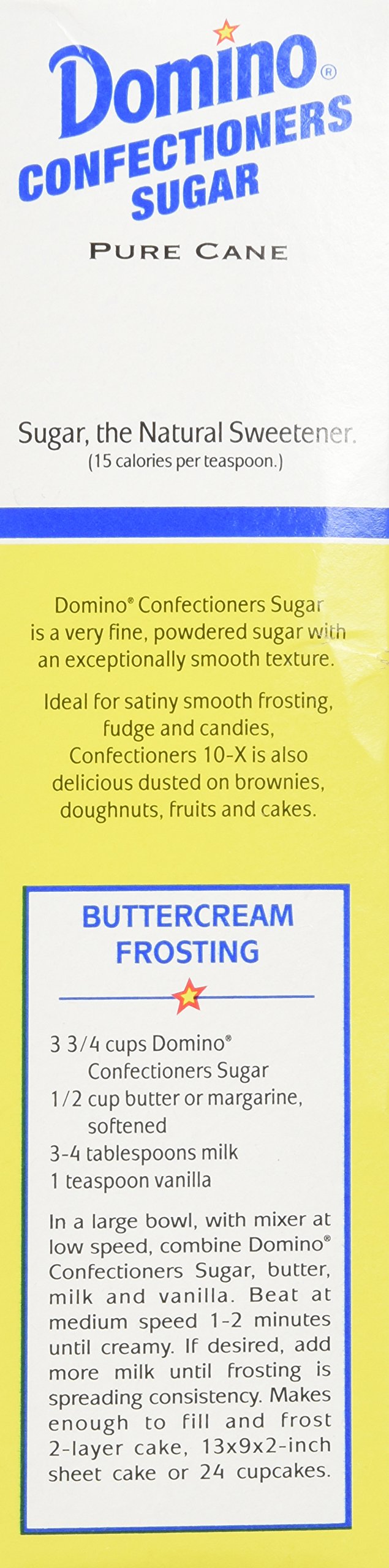 Domino Confectioners 10-x Powdered Sugar, 1 Pound Box (Pack of 2)