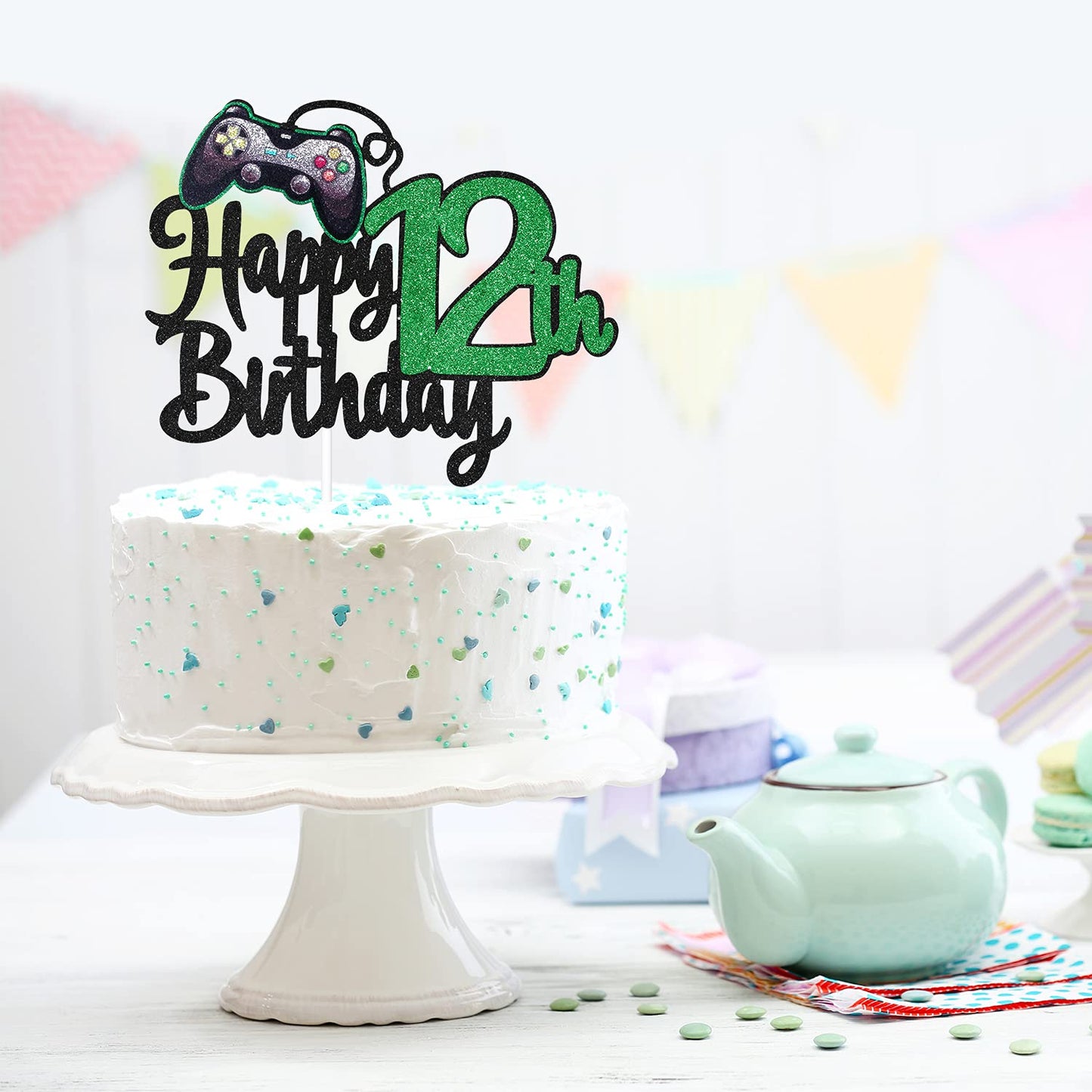 Video Game Happy 12Th Birthday Cake Topper - Video Game Boy'S 12Th Birthday Party Cake Supplies - Game On Level Up Winner Party