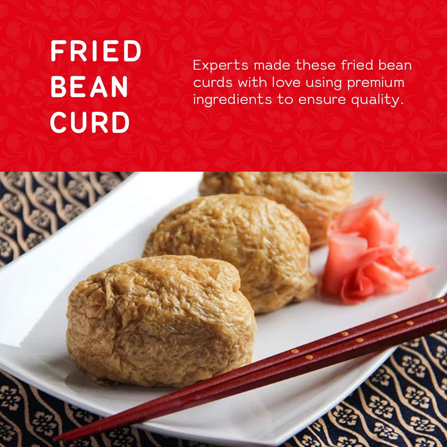 Shirakiku Inarizushi No Moto - Japanese Seasoned Fried Soy Bean Curd | Fried Bean Curd, Hydrogenated Vegetable Oil, Wheat, and S