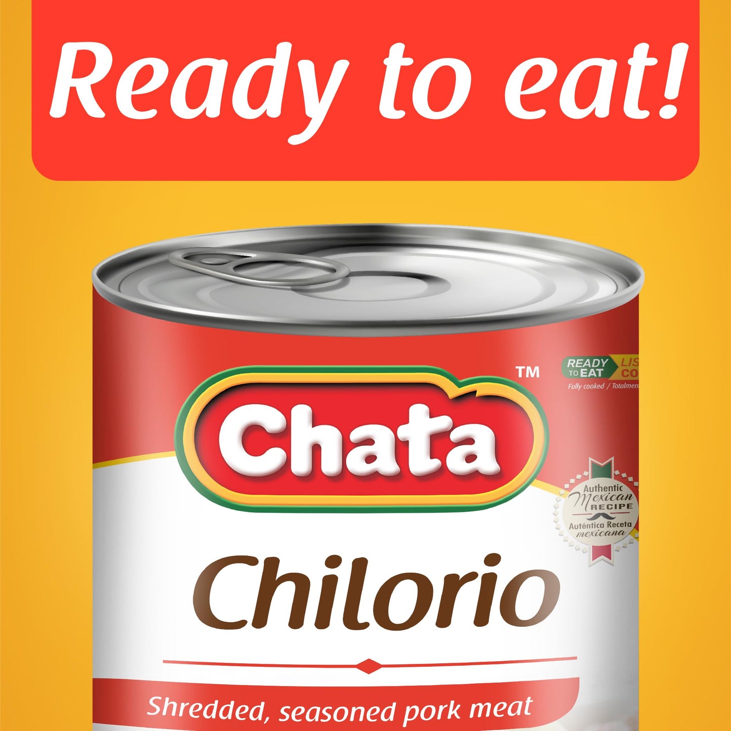 Chata Pork Chilorio  Shredded Seasoned Meat  13.05 oz  Pack of 4
