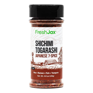 FreshJax Organic Shichimi Togarashi 4.8 oz | Japanese 7-Spice Mix for Ramen, Sushi, Fried Rice Seasoning, Rice Bowl Topping, Gri