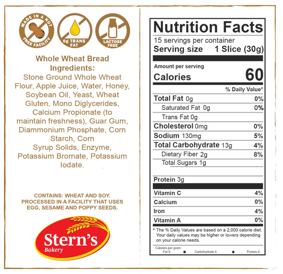 Whole Grain Bread | Sandwich Bread | 3 Flavor Variety Bundle | (1) 12 Grain Bread (1) 6 Grain Bread (1) 100% Whole Wheat Bread | 16 Oz Per Loaf - Stern'S Bakery [ 3 Loaves Of Bread Included ]