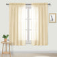 Dwcn Beige Sheer Curtains Semi Transparent Voile Rod Pocket Curtains For Bedroom And Living Room, 52 X 63 Inches Long, Set Of 2