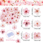 Fyeoxle Edible Cherry Blossoms Cupcake Toppers, 70PCS Wafer Paper Flowers, 1.7 x 1.9 inches, Pink, Baby Shower & Birthday Party Decor