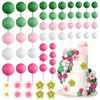 Bouiexye 61 Pcs Boho Cake Topper Balls Decorations Mini Balloon Cake Topper Retro Hippie Daisy Flower Acrylic Cake Topper for Bi