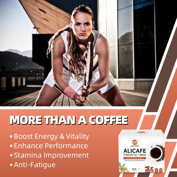 Ganoherb Maca Energy Coffee For Men, Women Herbal Coffee With Tongkat Ali, Maca Root, Reishi Mushroom Extract For Energy & Focus
