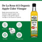 De La Rosa Organic Apple Cider Vinegar, Raw & Unfiltered, 16.9 Fl Oz, Vegan, Gluten-Free, Kosher for Passover