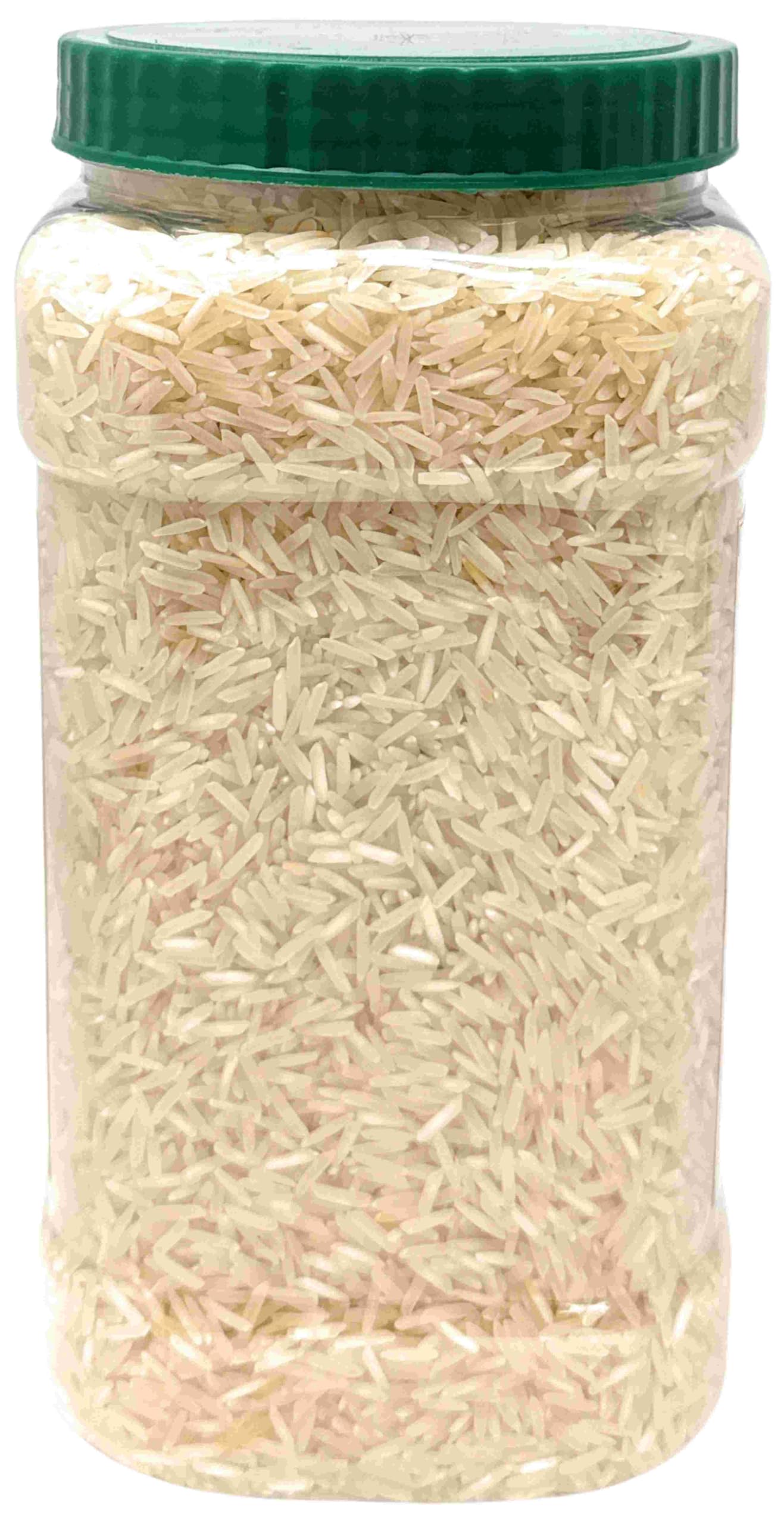 Rani Organic Platinum White Basmati Rice Extra Long Aged 56Oz (3.5Lbs) 1.59Kg Pet Jar ~ All Natural | Gluten Friendly | Vegan |