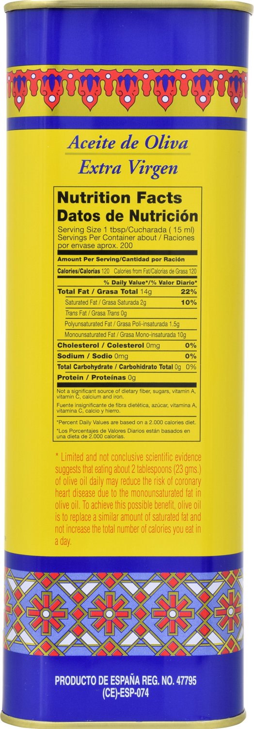 Goya Foods Extra Virgin Olive Oil, Tin, 3 Liter (Pack Of 3)