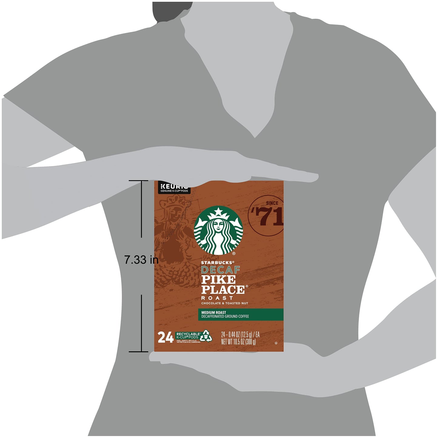 Starbucks Decaf Coffee K-Cup Pods, Pike Place, 24 Ct (Pack Of 2)