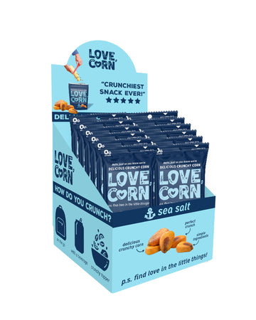 LOVE CORN Sea Salt 1oz x 12 Bags - Delicious Crunchy Corn - Healthy Family Snacks - Gluten Free, Kosher, NON-GMO - Alternative f