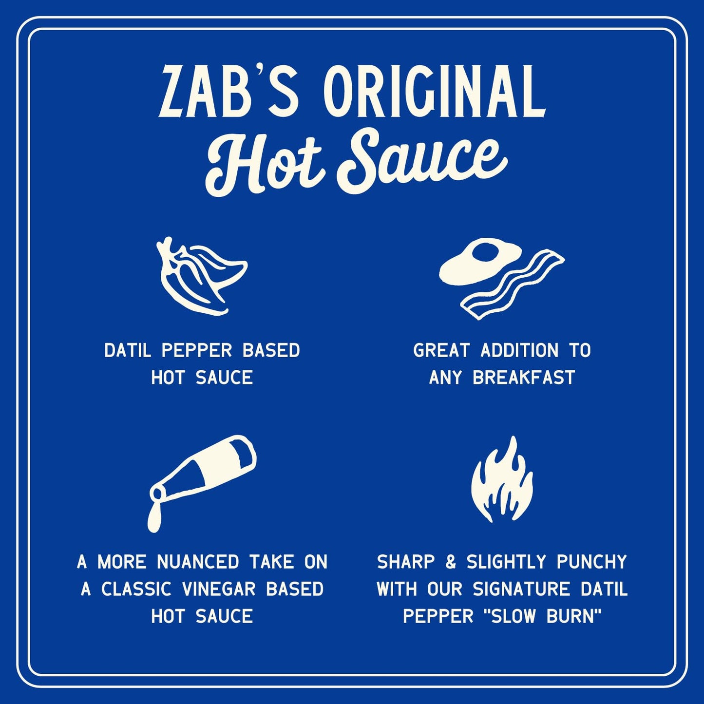 Zabs Original Recipe Craft Hot Sauce (6oz, 2 Pack), Naturally Sweet Heat & Signature Slow Burn from Datil Peppers, Gluten-Free,