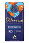 Divine Chocolate Bars - Milk Chocolate with Toffee & Sea Salt - Made with Fairtrade Cocoa, Natural Ingredients, No Artificial Fl