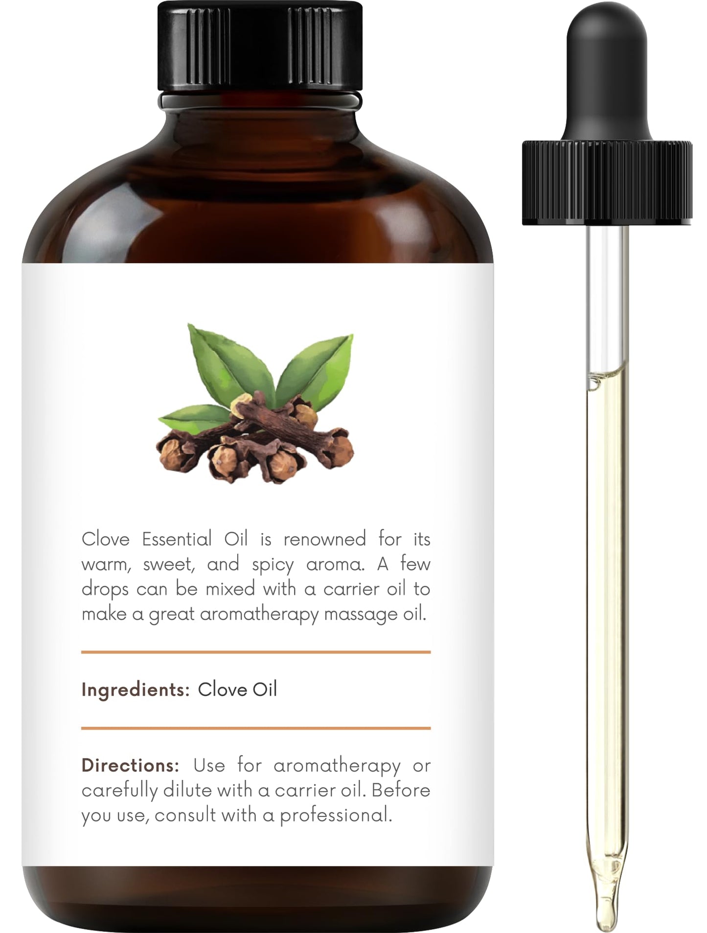 Handcraft Clove Essential Oil - 100% Pure And Natural - Premium Therapeutic Grade With Premium Glass Dropper - Huge 4 Fl. Oz