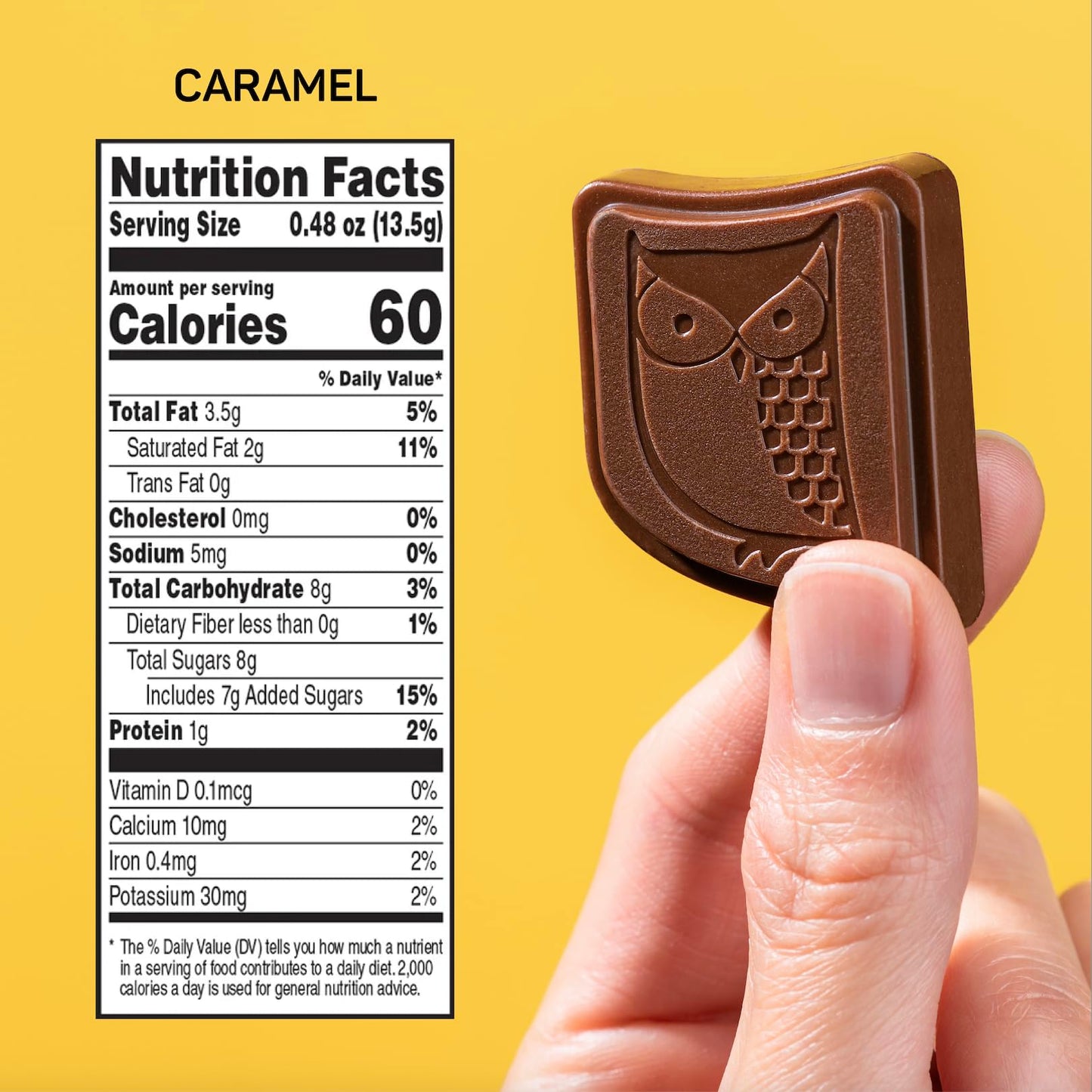 Awake - Caffeinated Chocolate Bites - Caramel Milk Chocolate, 50 Bites - 50Mg Caffeine - Individually Wrapped Energy Bites - Coffee Alternative - Fairtrade, Gluten Free, Non Gmo - 0.48Oz