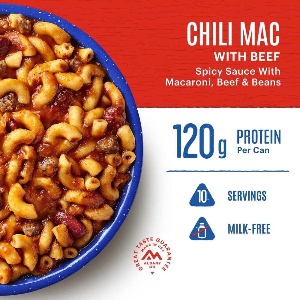 Mountain House Chili Mac With Beef | Freeze Dried Survival & Emergency Food | #10 Can