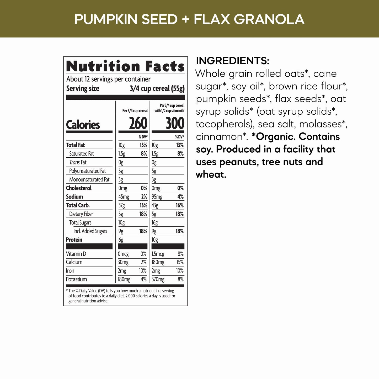 Nature'S Path Organic Pumpkin Seed + Flax Granola, 24.7 Oz (Pack Of 1), Non-Gmo