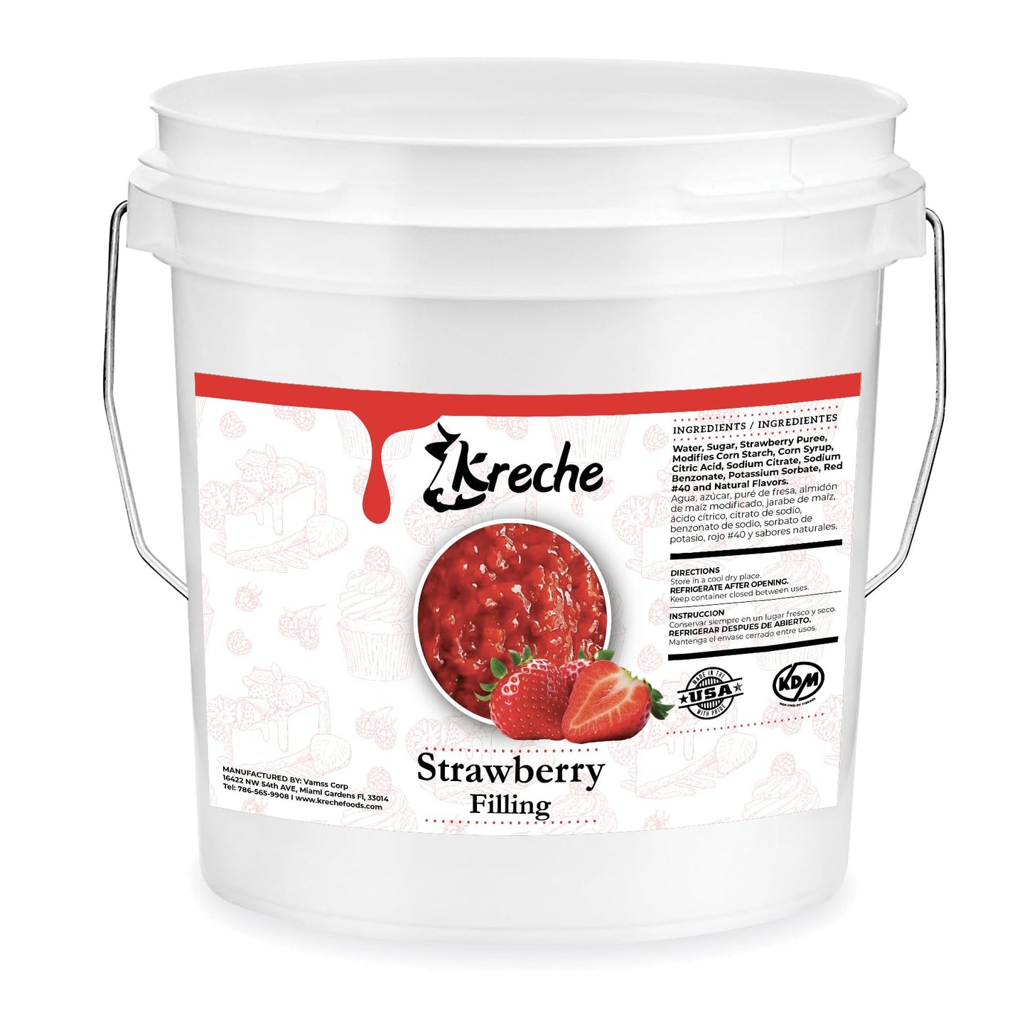 Kreche Strawberry Filling, 20 Pound 1 each.