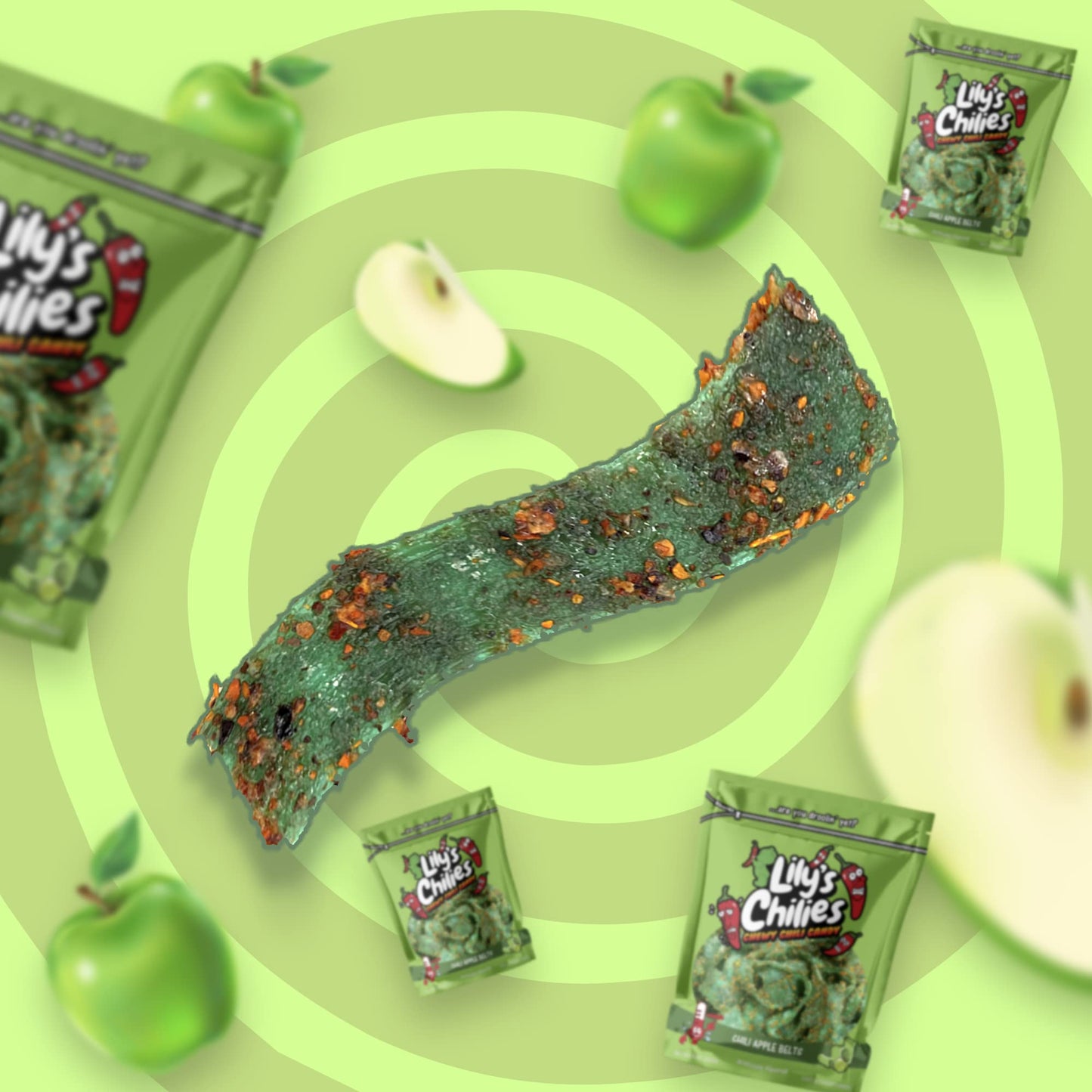 Lilys Chilies, Sour and Chili Chewy Candy (Chili Apple Belts)