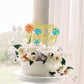 Rssta i Summer Beach Cake Topper - Slippers, Sun, Umbrella, Starfish, Gold, Hawaiian Theme, Birthday Party Decorations