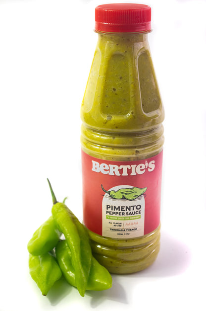 Berties Trinidad Pimento Sauce (17 Oz./500ml) | Adds Wonderful Flavour and Aroma Without The Heat to Dish | Season Your Meats A
