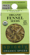 Spicely Organic Fennel Seeds, 0.4 Ounce (Pack of 6)