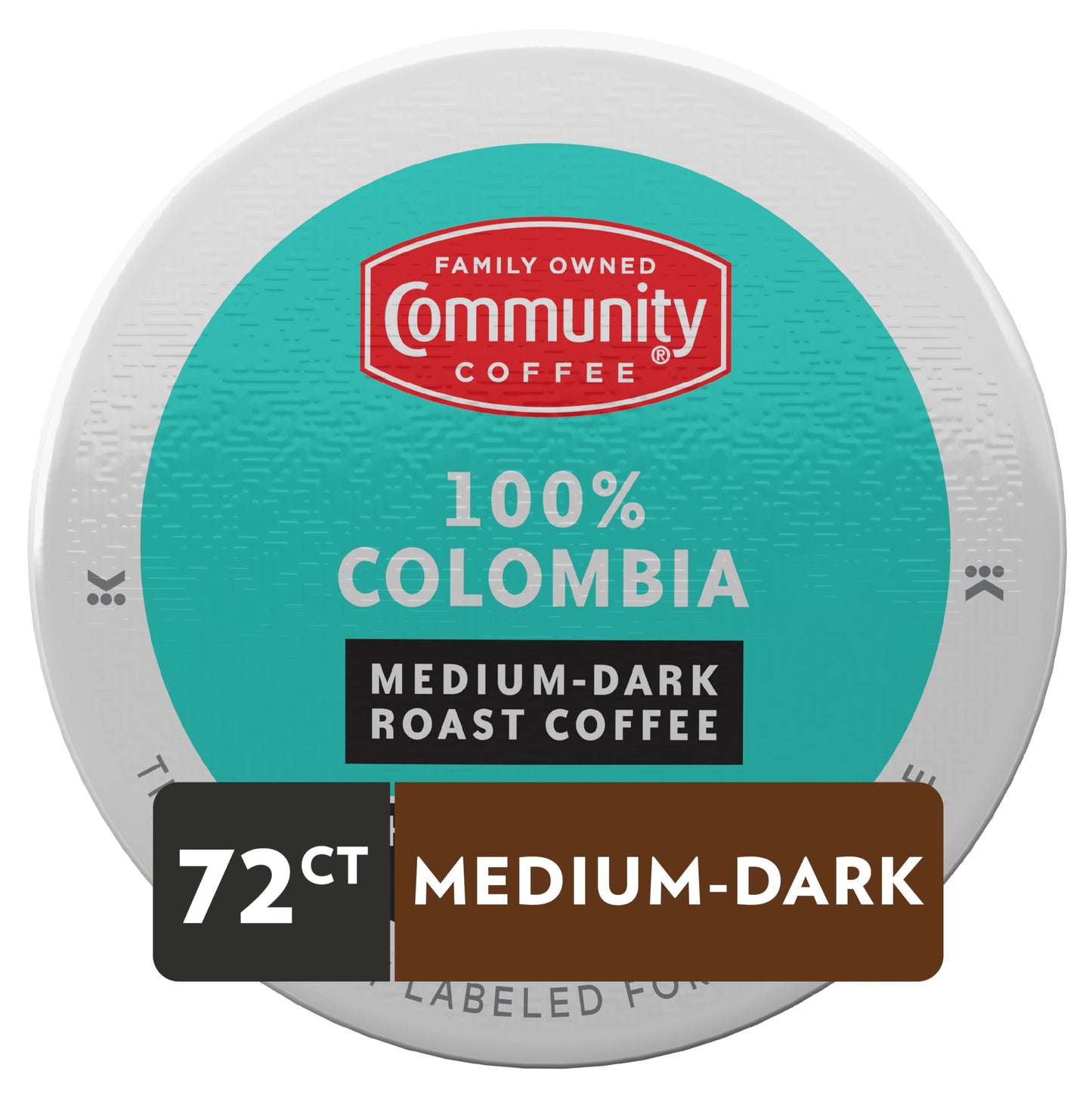 Community Coffee 100% Colombia Medium Dark Roast Coffee Pods, 72 Count, Compatible with Keurig 2.0, 12 Count (Pack of 6)
