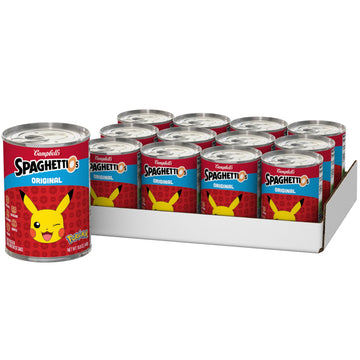 SpaghettiOs Original Pok  mon Shapes Canned Pasta, 15.8 oz Can (Pack of 12)