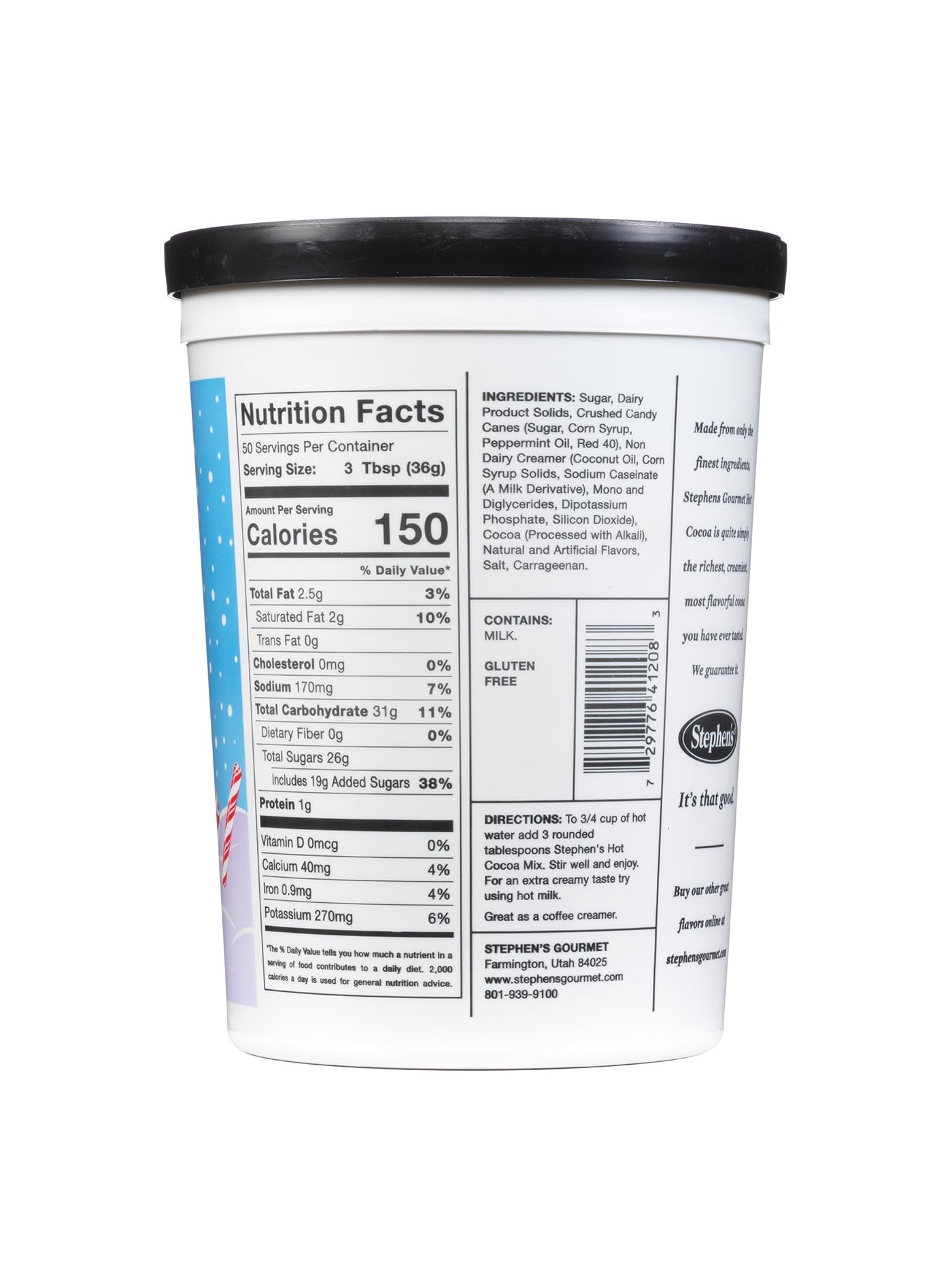 Stephens Gourmet Cocoa (Candy Cane 4lb canister)