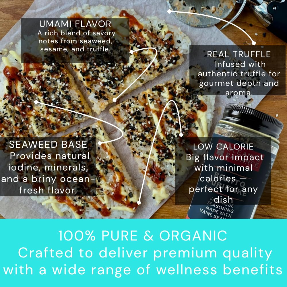 Oceans Balance Bonito Furikake Seasoning - Seaweed Seasoning with Bonito Flakes & Maine Coast Seaweed - Healthy Seaweed Salt Ble