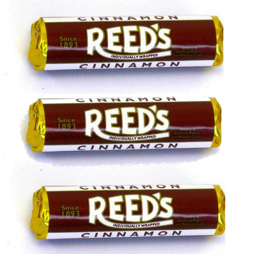 Reed'S Classic Cinnamon Hard Candy - Individually Wrapped - Since 1893 (Cinnamon, Pack Of 3)