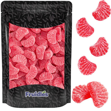 Fruidles Original Jelly Cherry Slices, Gummi Sweet Confection Candies, Traditional Old Fashioned, Vegan, Gluten-Free (1 Pound)