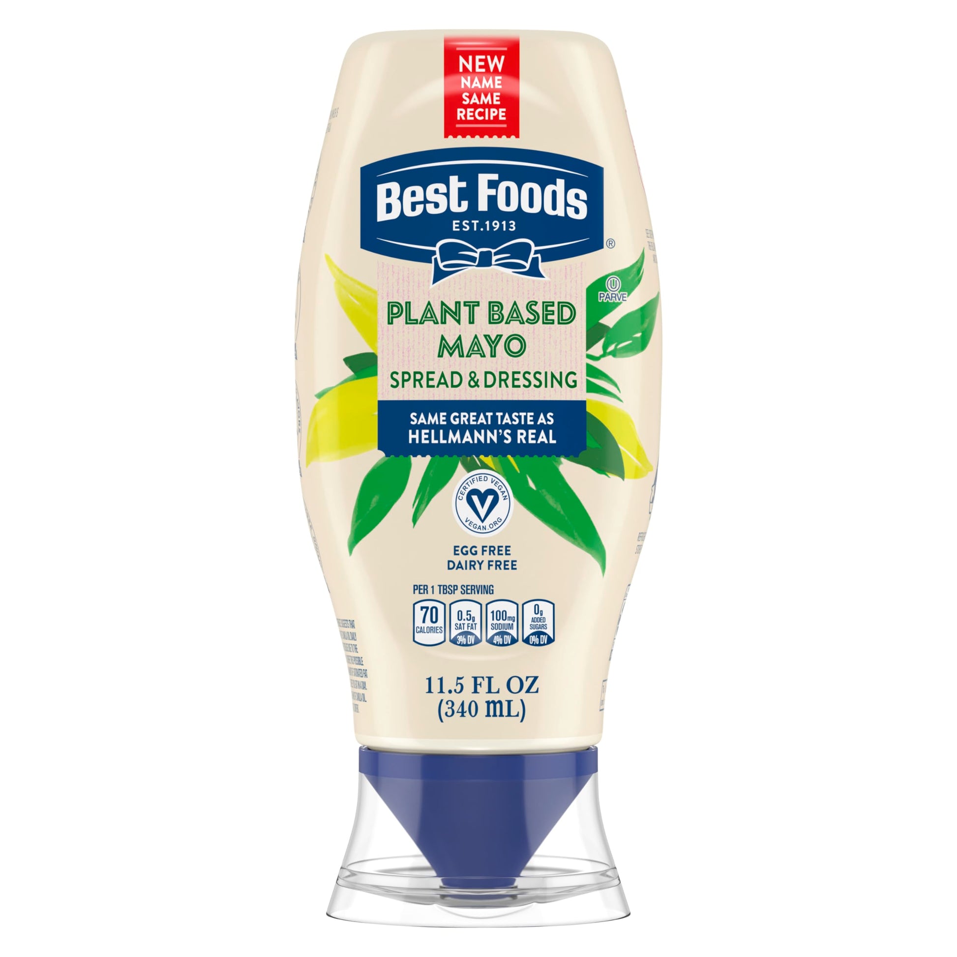 Best Foods Plant Based Dressing And Spread Vegan 1 Ct For A Rich, Creamy Plant-Based Alternative To Mayo Same Great Taste, Plant