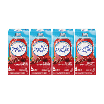 Crystal Light Natural Cherry Pomegranate, 10-Count Boxes (Pack of 4)