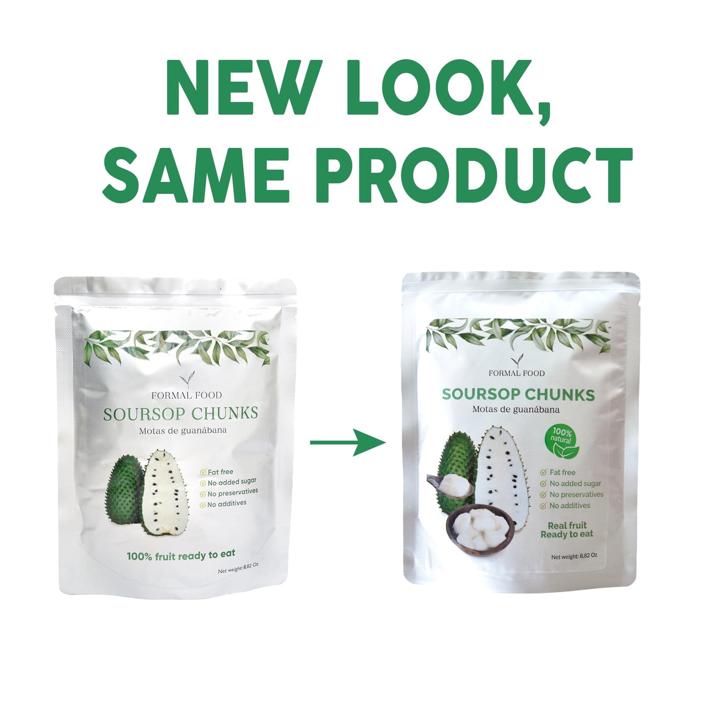 Formal Food Soursop Fruit - 100% Natural, No Added Sugar, No Preservatives - Pack of 3, 8.82 Oz