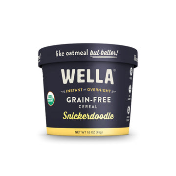 Wella Hot Cereal Oatmeal Alternative, Gluten-Free Breakfast, Grain-Free Paleo Organic Vegan, Protein, Fiber, Snickerdoodle (8 Co