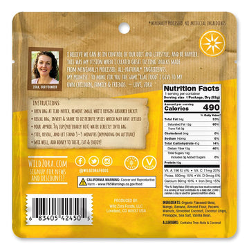 Wild Zora Paleo Freeze Dried Meals For Backpacking & Camping - Healthy Gluten Free & Grain Free Camping Meals/Backpacking Food + No Added Sugar - Great For Travel (Palisade Pineapple Mango 2-Pack)