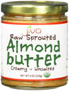 Jiva Organics Raw Sprouted Organic Almond Butter 8-Ounce Jar