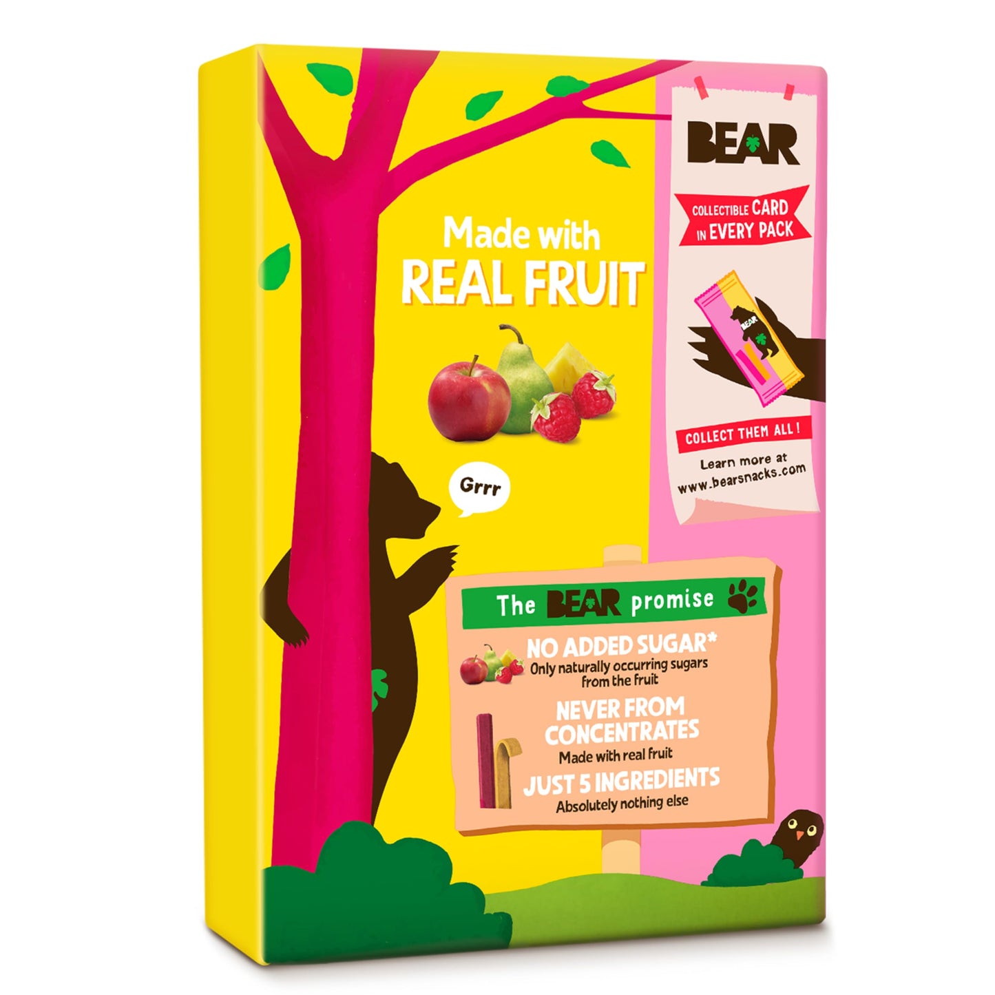 BEAR Raspberry & Pineapple Fruit Splits, 3.5 OZ