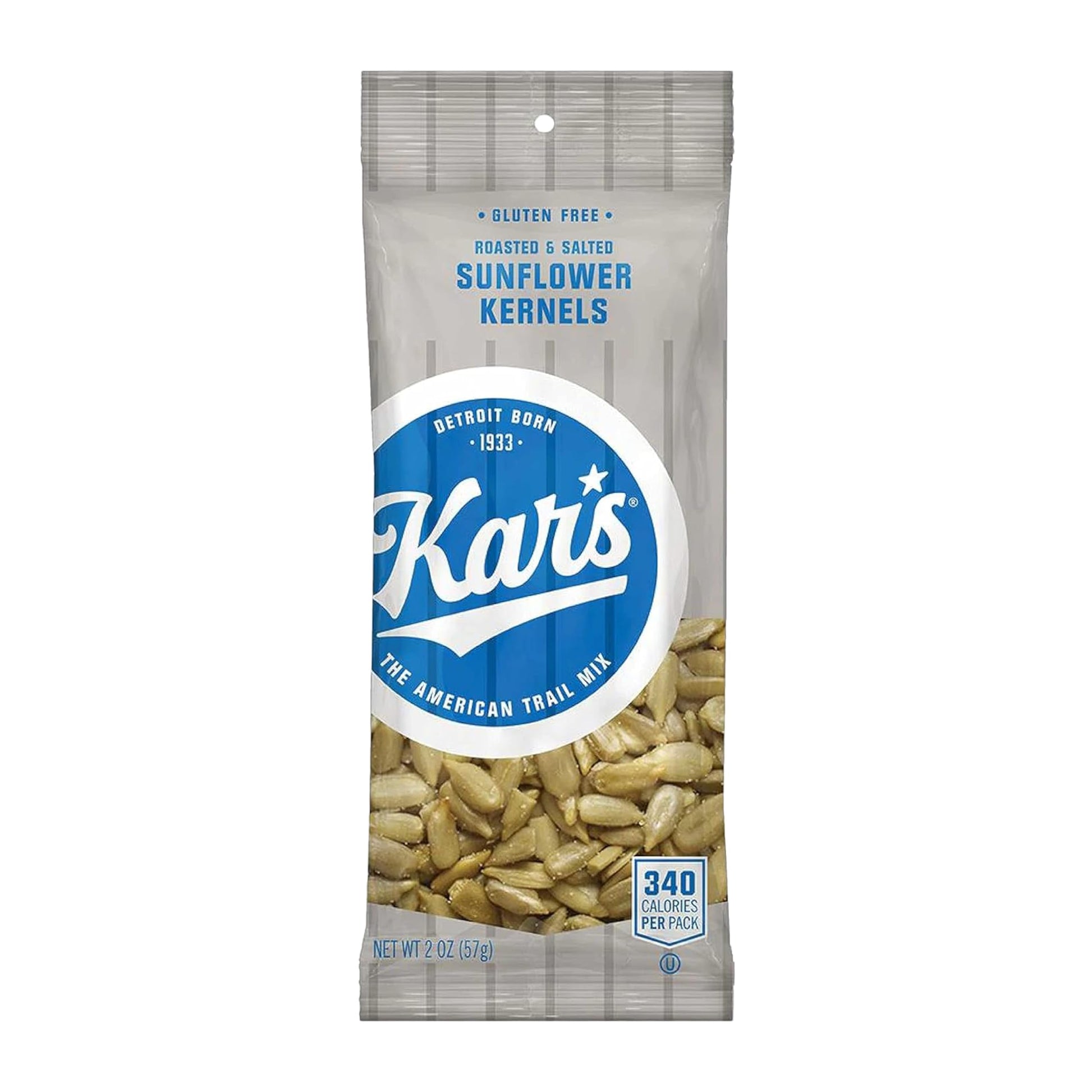 Kars Nuts Roasted & Salted Sunflower Kernels, 2 oz Individual Snack Packs - Bulk Pack of 72, Gluten-Free Snacks