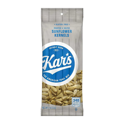 Kars Nuts Roasted & Salted Sunflower Kernels, 2 oz Individual Snack Packs - Bulk Pack of 72, Gluten-Free Snacks