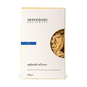 Monograno Felicetti Matt Tagliatelle with Egg Pasta Italian Organic Non-GMO 17.6oz (500g) 2 Pack