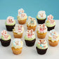 Gyufise 48Pcs Baby Shower Bear Cupcake Toppers - Blue, Pink - 1.8X1.4 Inch - Edible, Safe For Cakes, Cookies, Fruits - Baby Show