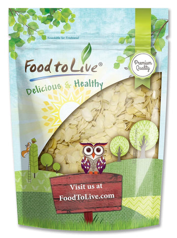 Food To Live - Blanched Sliced Almonds, 1 Pound Thinly Sliced Raw Blanched Almonds, Vegan, Keto, Kosher, Bulk. High In Vitamin E, Riboflavin. Great For Homemade Desserts, Baked Goods, Salads.