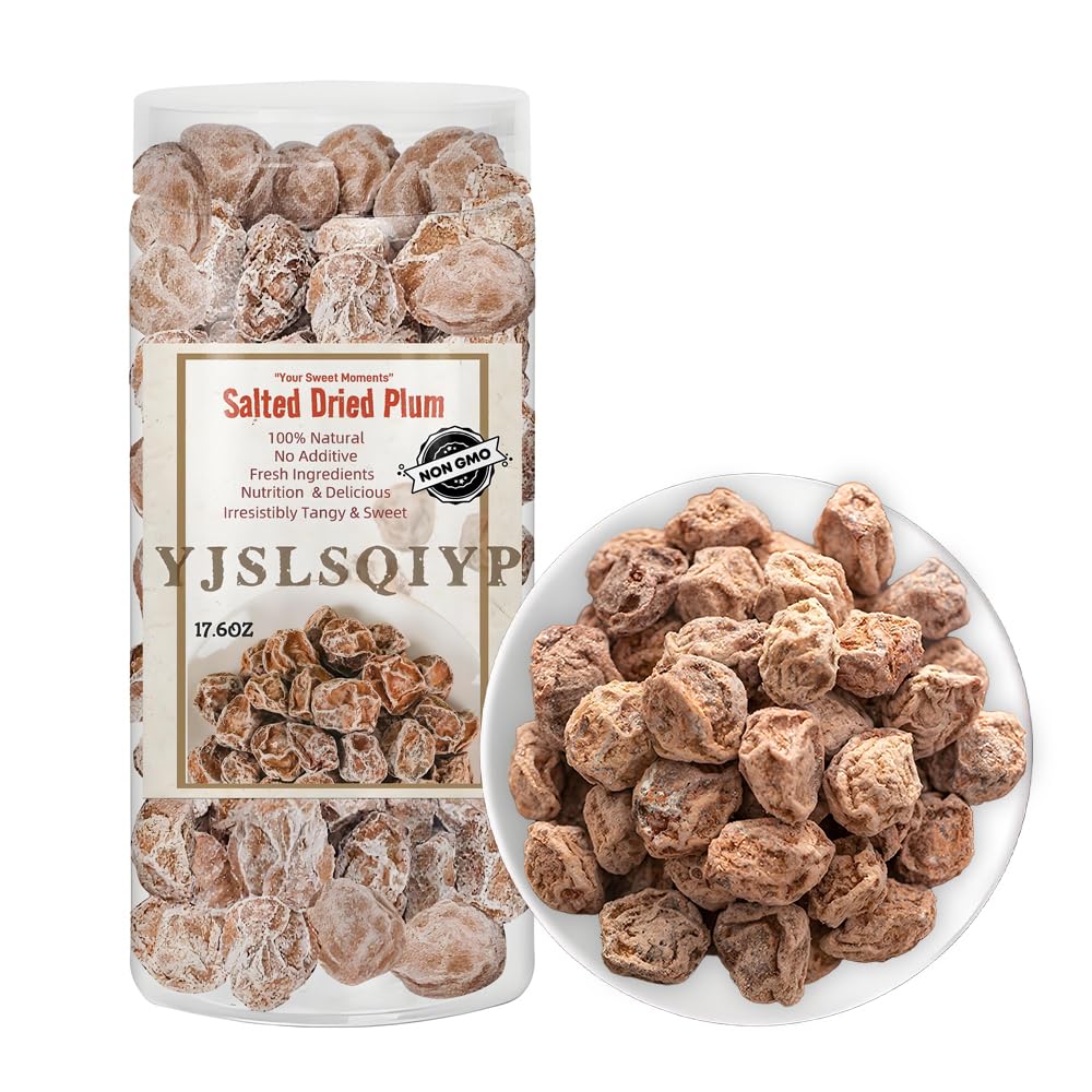 Preserved Plum. Japanese-Style Preserved Plums (Umeboshi)  Sweet & Sour Dried Plum Snacks  17.6Oz (500G)