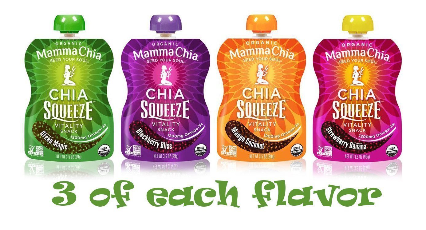 Mamma Chia Squeeze (4 Variety Pack), 3.5 Ounce (Pack Of 12)